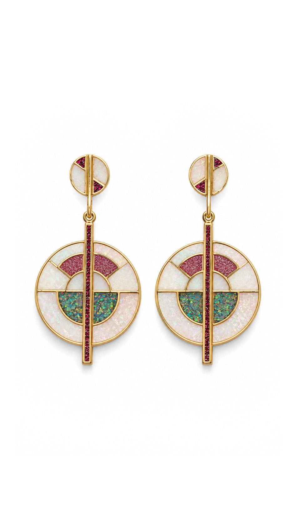 The same earrings on a pure white background as a marketplace-ready listing photo