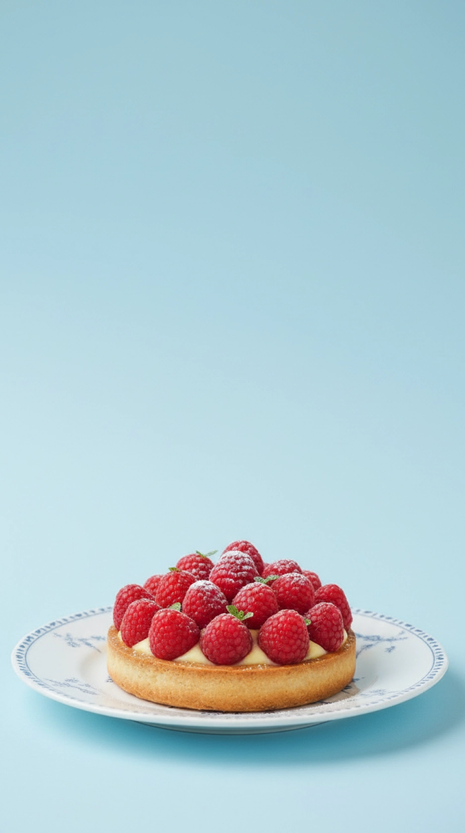 The same tart on a clean background as a menu or marketplace listing photo