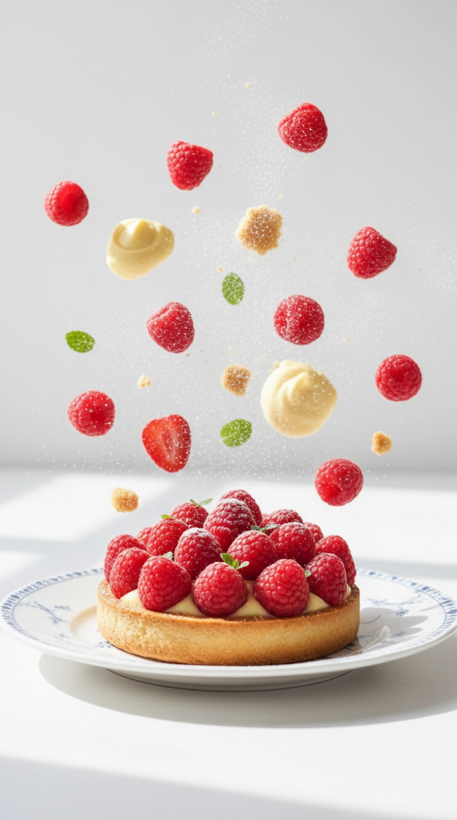 The same tart in a styled scene — an appetizing social media shot