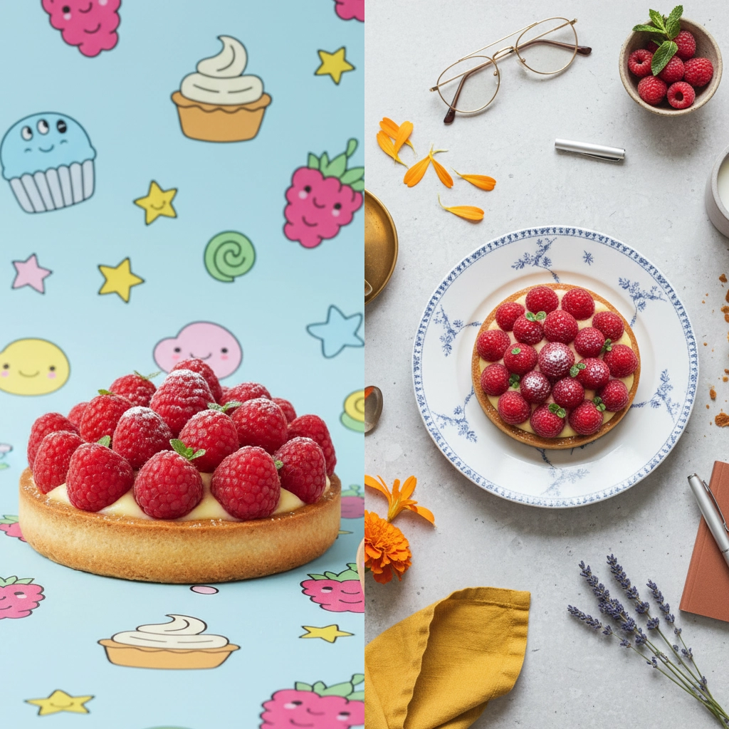 Vibrant, appetizing product photo of baked goods made with PhotoLotus for a small food brand